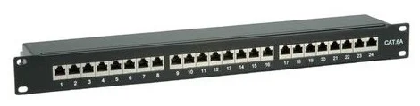 PATCHPANEL Cat6A FTP 19" 1U 24 PUERTOS