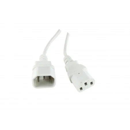 Cable Alimentación 1,8mts Blanco CPU a Monitor