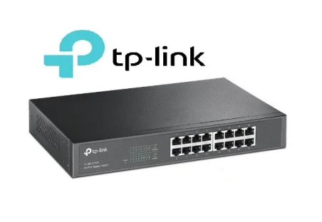 Switch TP-Link 19" 16 puertos, Gigabit, No gestionable, montaje en rack y escritorio