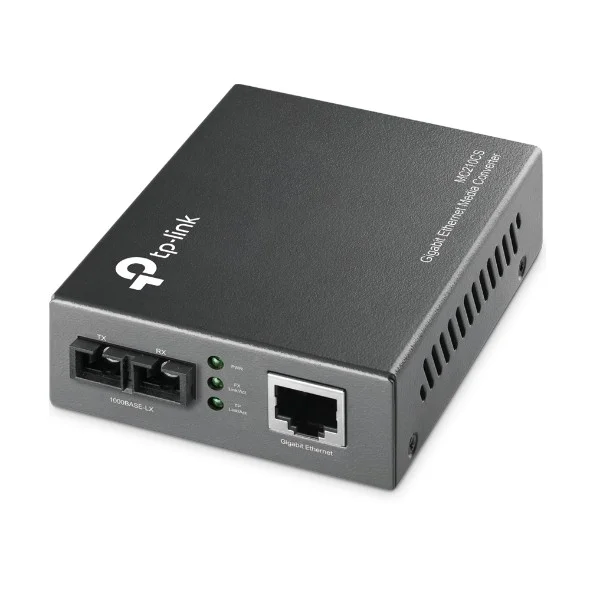 Conversor Fibra Óptica monomodo Gigabit SC a RJ45