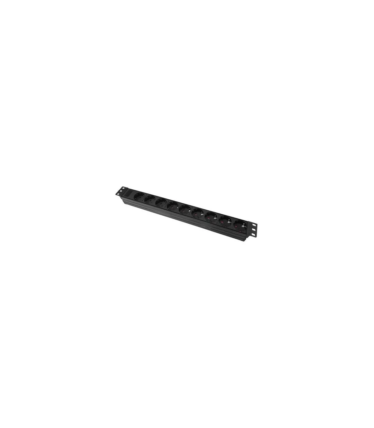 Regleta 19" 1U 9 Schuko Sin Interruptor PVC