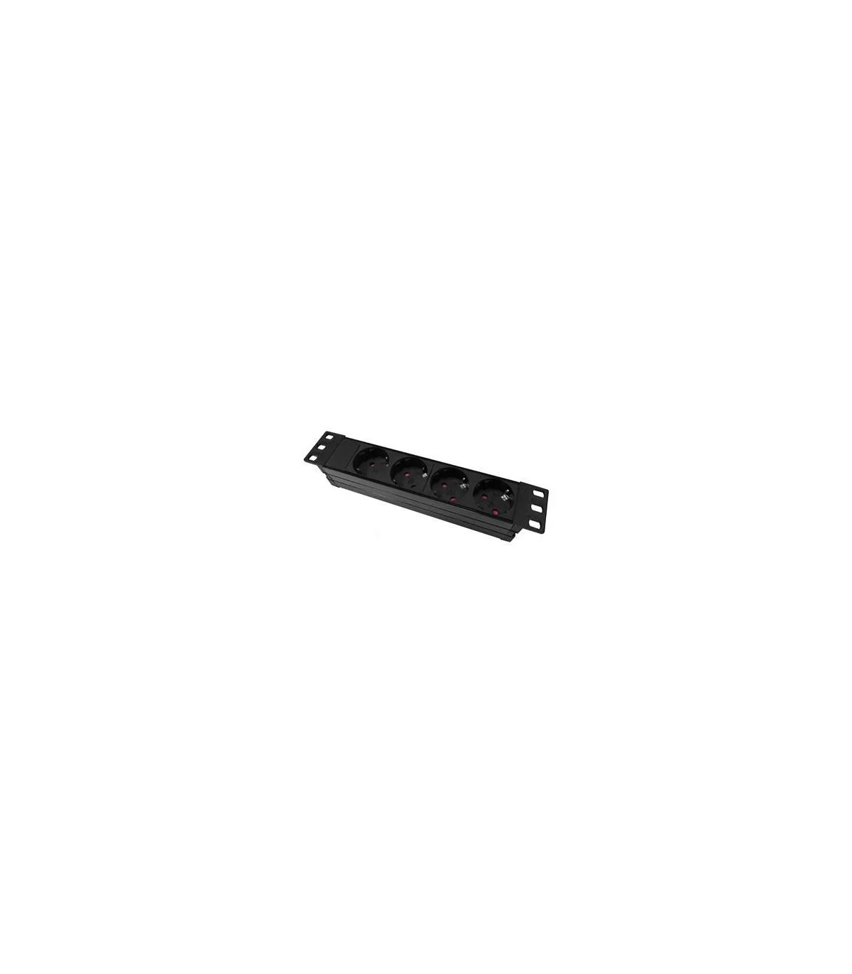 Regleta 10" 1U 4 Schuko Sin Interruptor PVC