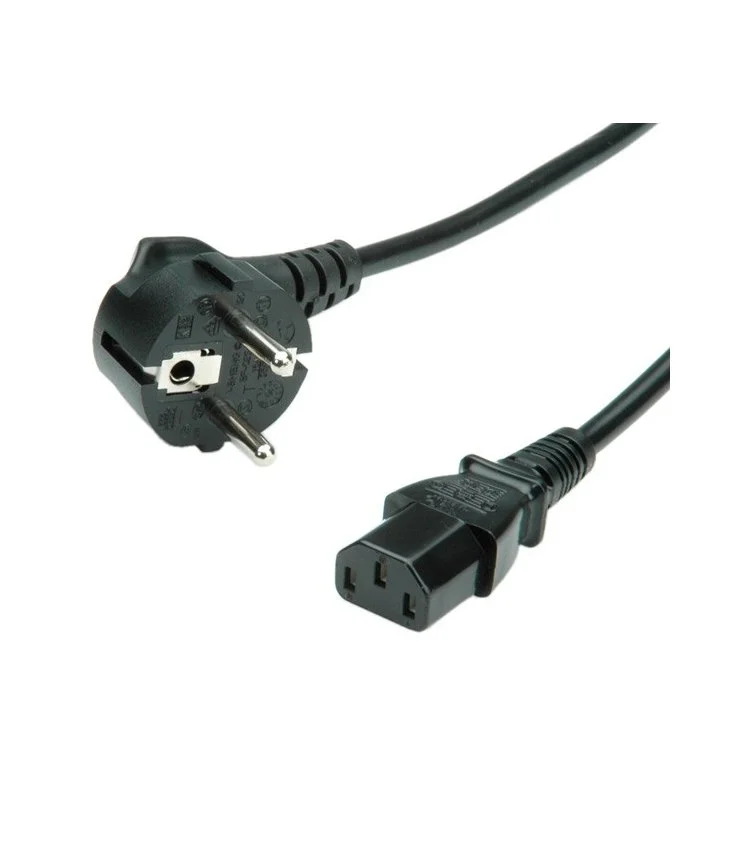 Cable Alimentación 1,8mts Schuko-IEC C13 Acodado