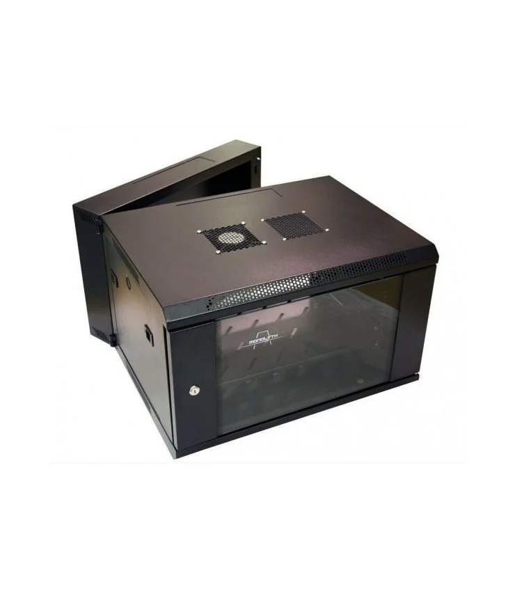 Rack mural 19" 15U 2C F550. Puerta Cristal