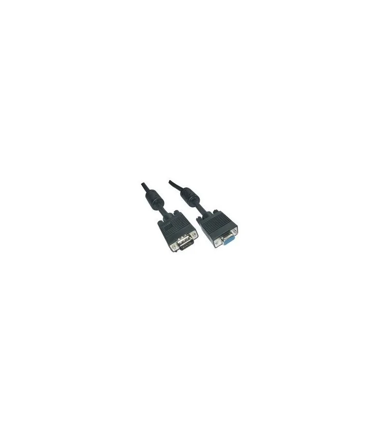 Cable SVGA Con Ferrita, HDB15 Macho-Hembra 1,8 mts