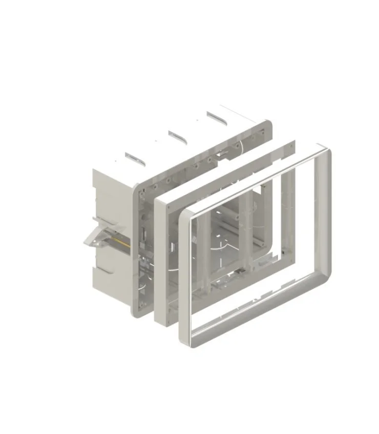 Caja 3 elementos para empotrar en pared