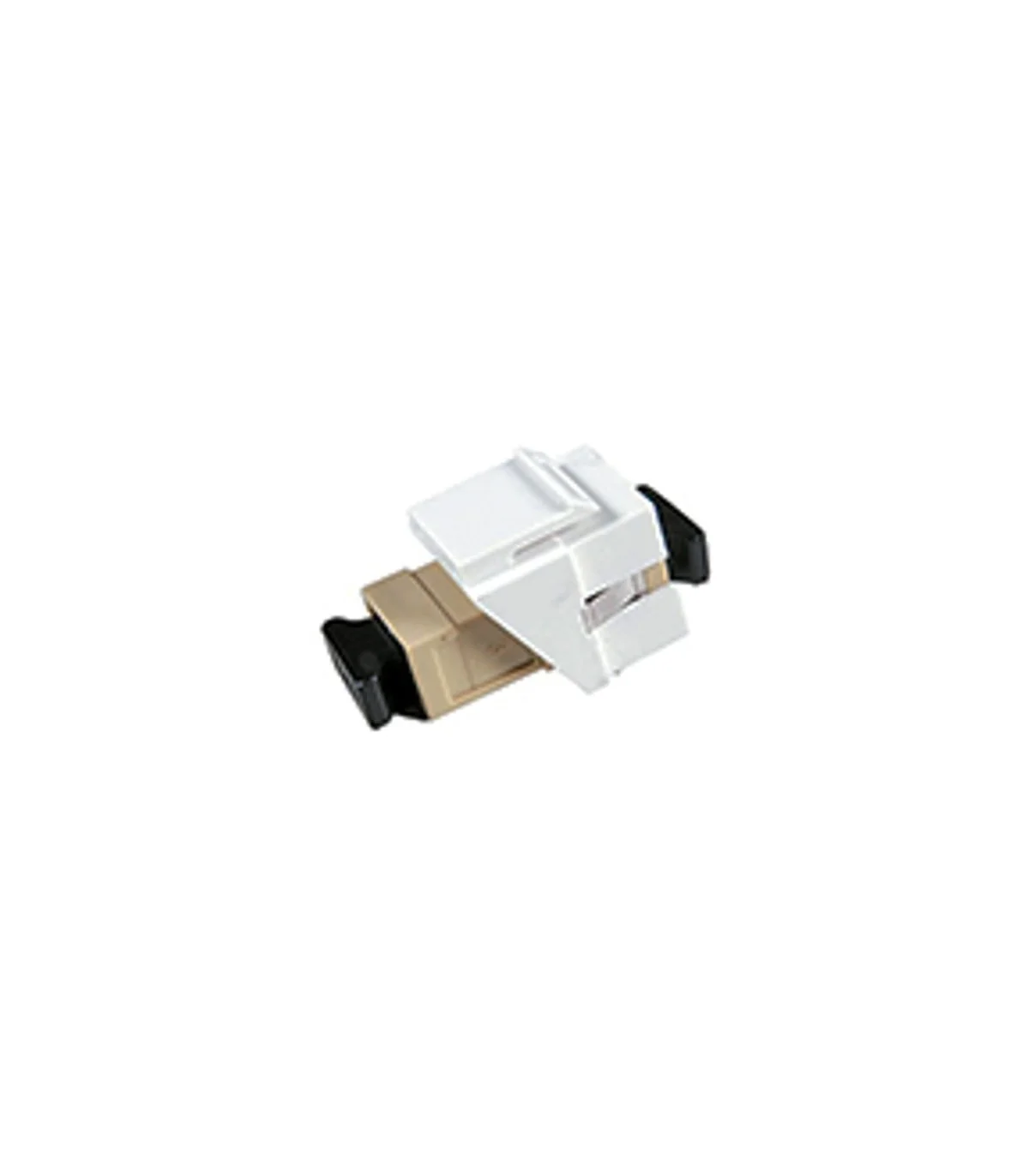 Adaptador vacío Keystone para conector tipo SC Simplex / LC Dúplex Blanco