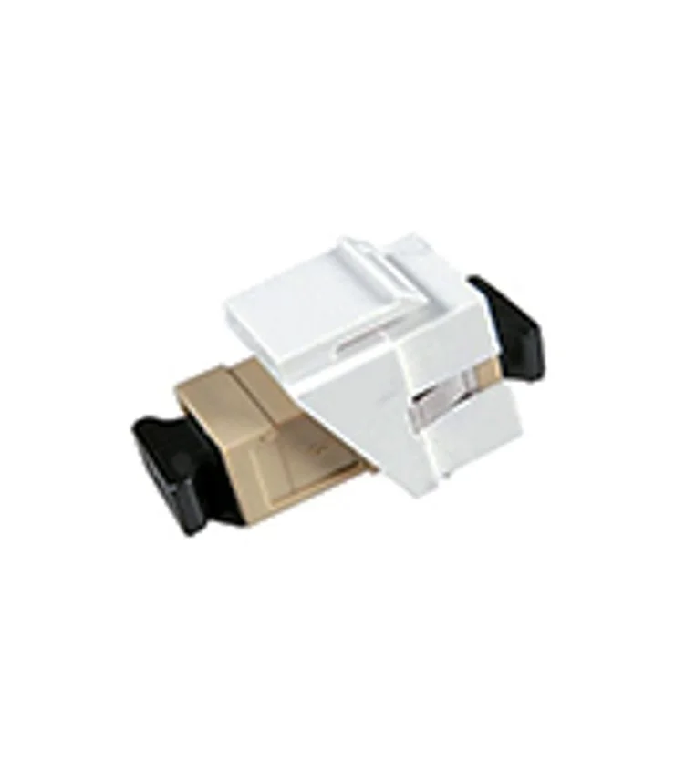 Adaptador vacío Keystone para conector tipo SC Simplex / LC Dúplex Blanco