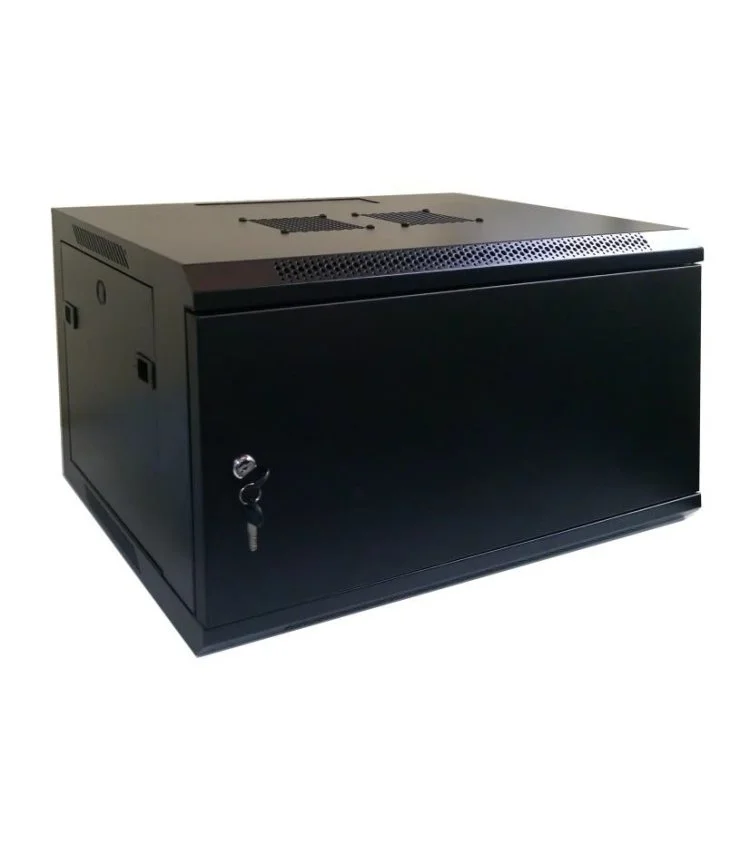 Rack Mural 19" 9U F450 Puerta Metálica Ciega