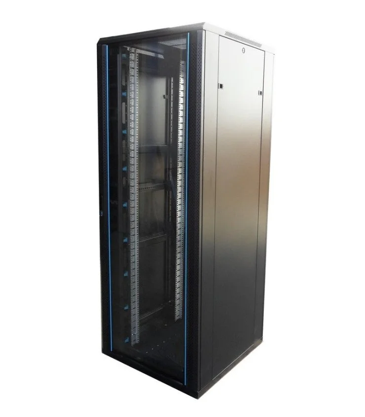 Rack KLIVES 19" 42U 800X600 Puerta de Cristal y puerta trasera perforada