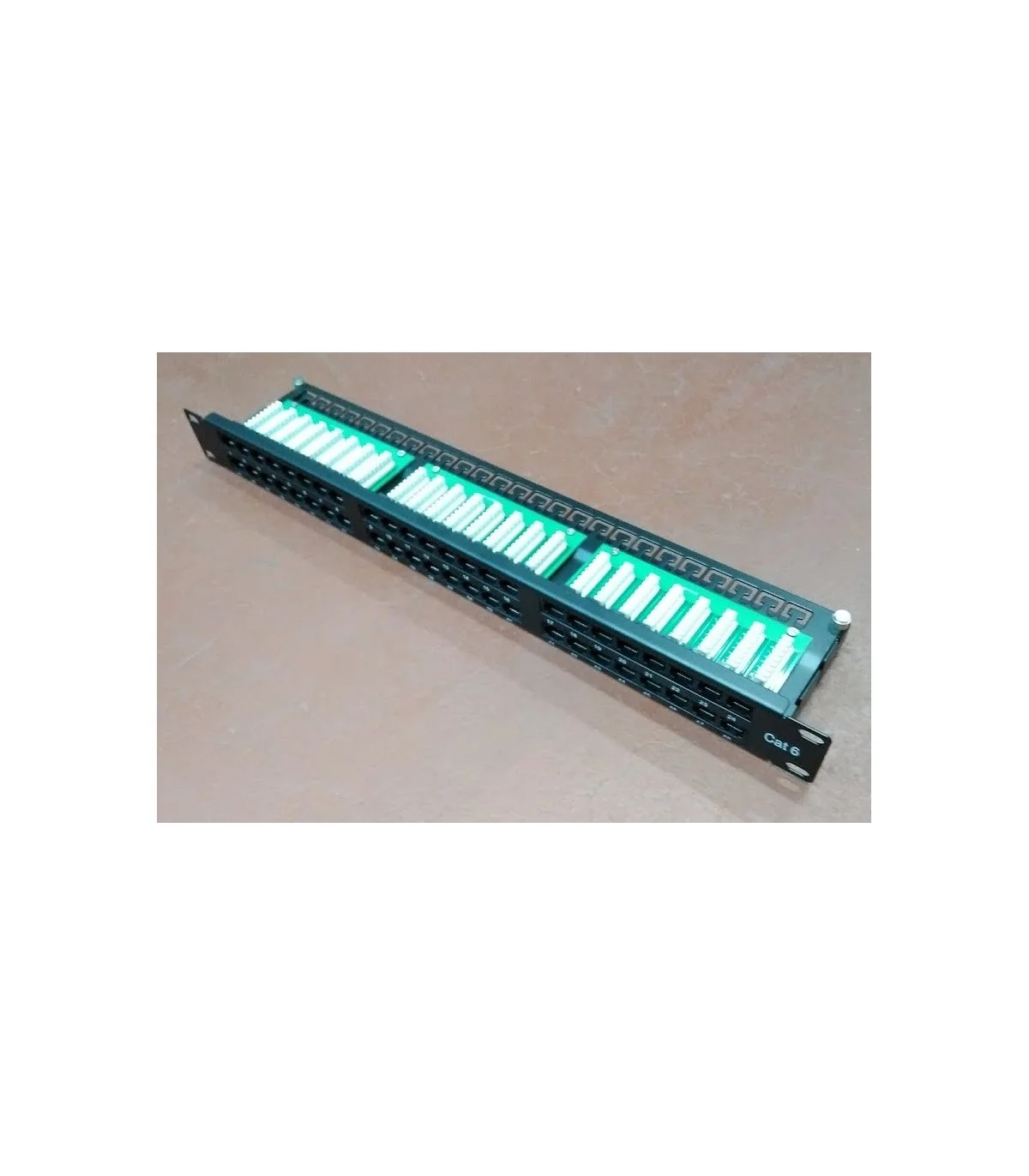 Patchpanel 19" 1U 48 Puertos CAT6 UTP Negro