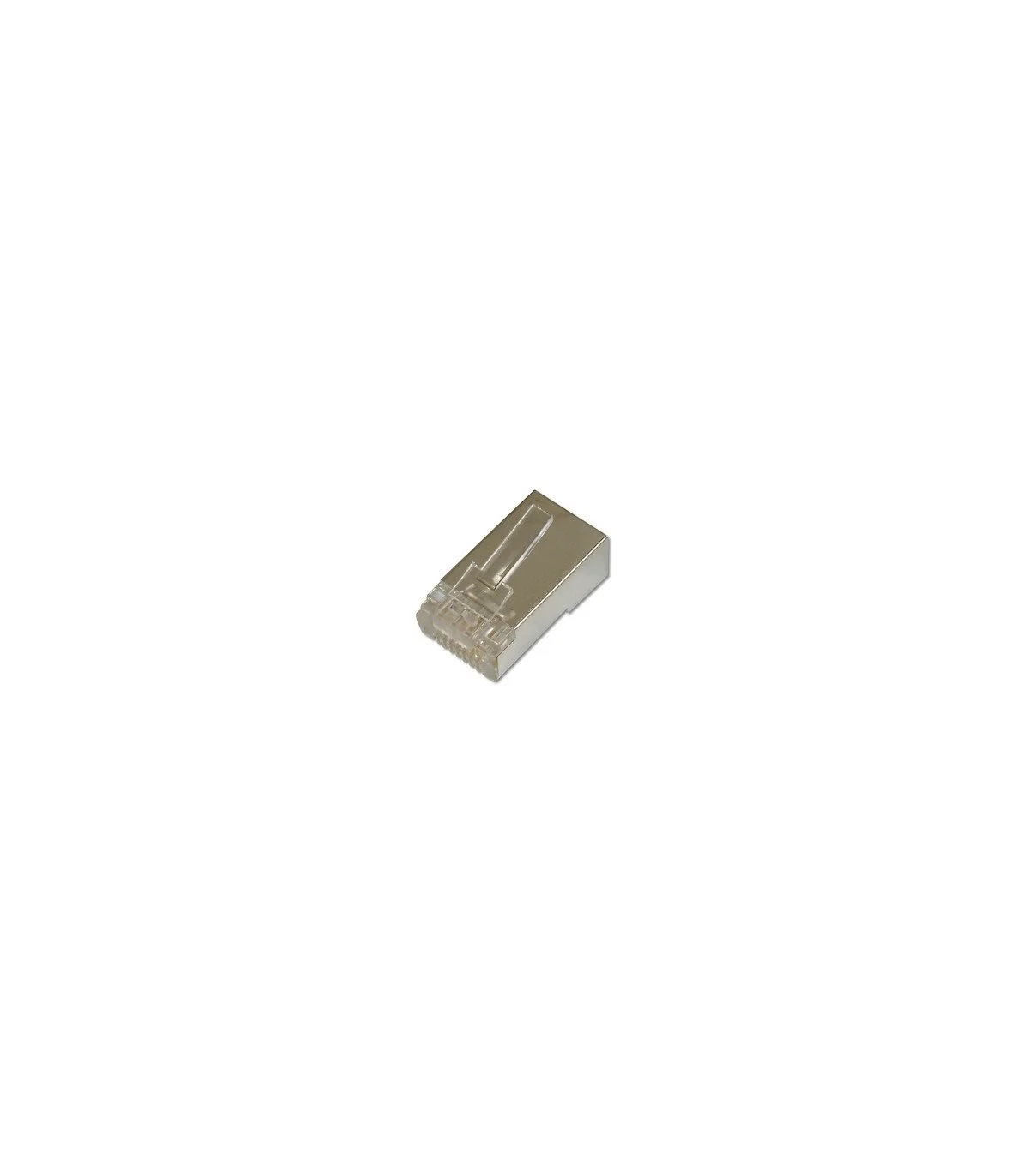 Conector macho RJ45 CAT6 FTP 8 Hilos Sin Guía.  bolsa 100 unidades.