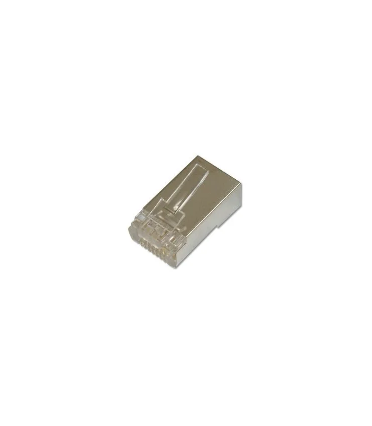 Conector macho RJ45 CAT6 FTP 8 Hilos Sin Guía.  bolsa 100 unidades.