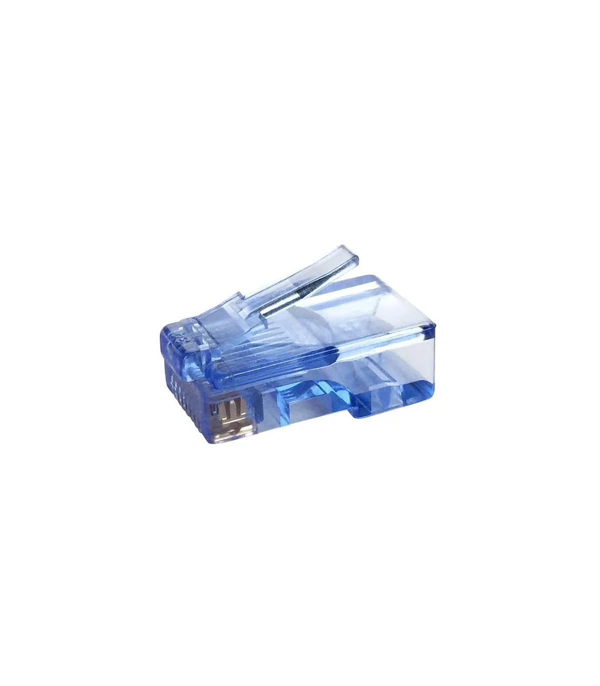 Conector macho RJ45 CAT6 UTP Sin Guía AZUL.   bolsa 100 unidades.