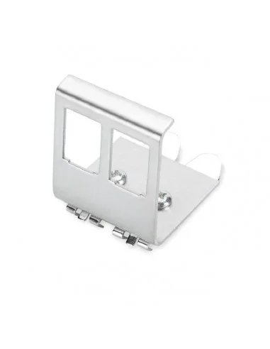 Soporte para conector 2 RJ45 a carril DIN