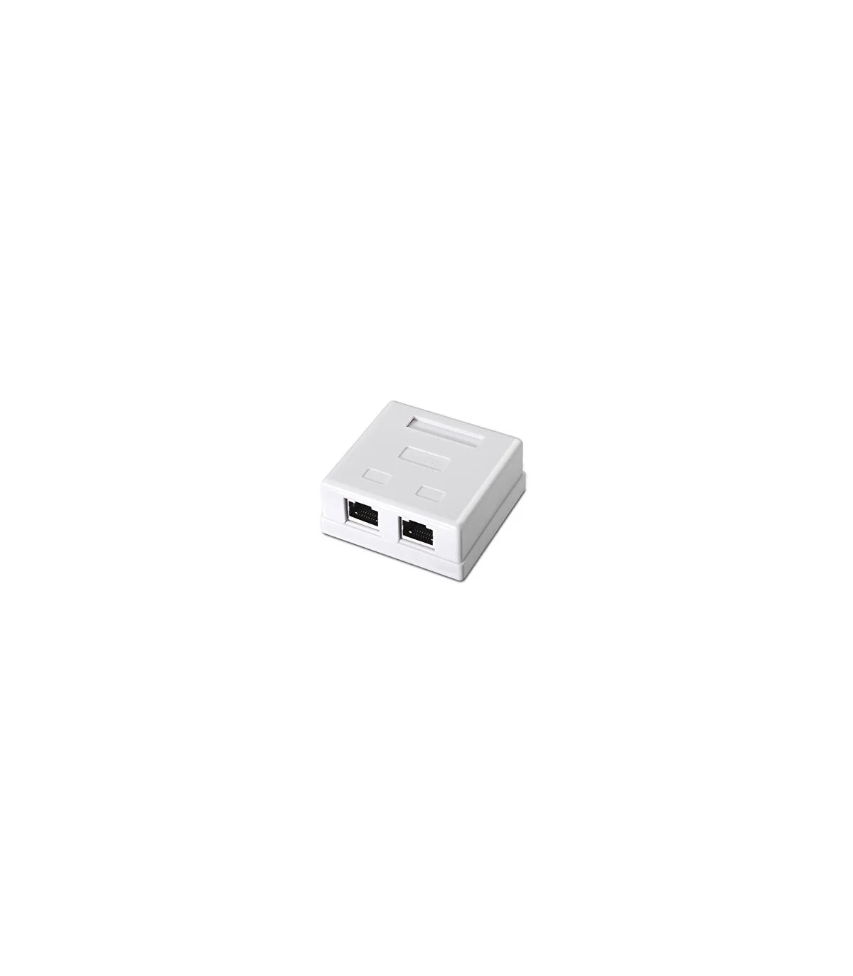 Roseta de superficie CAT6 UTP con 2 conectores RJ45