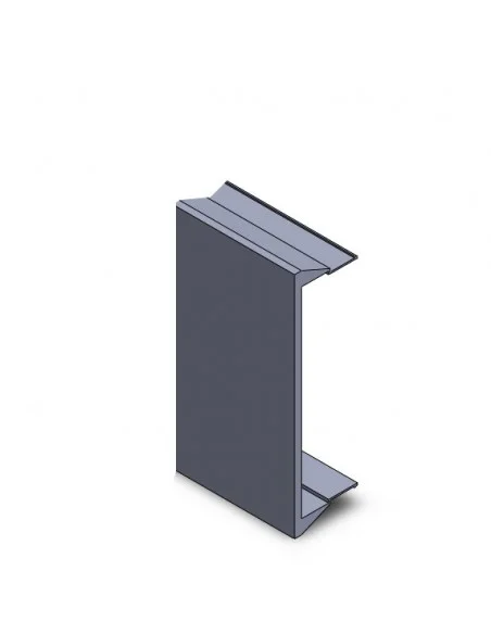 Tapa ciega de 45x22,5 de aluminio para perfil sencillo.