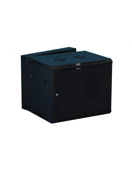 Rack mural 19" 9U 2C F550. Puerta Metálica Ciega