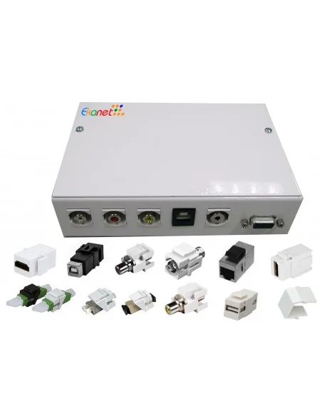 Caja multimedia vacia para 5 elementos + 1 VGA