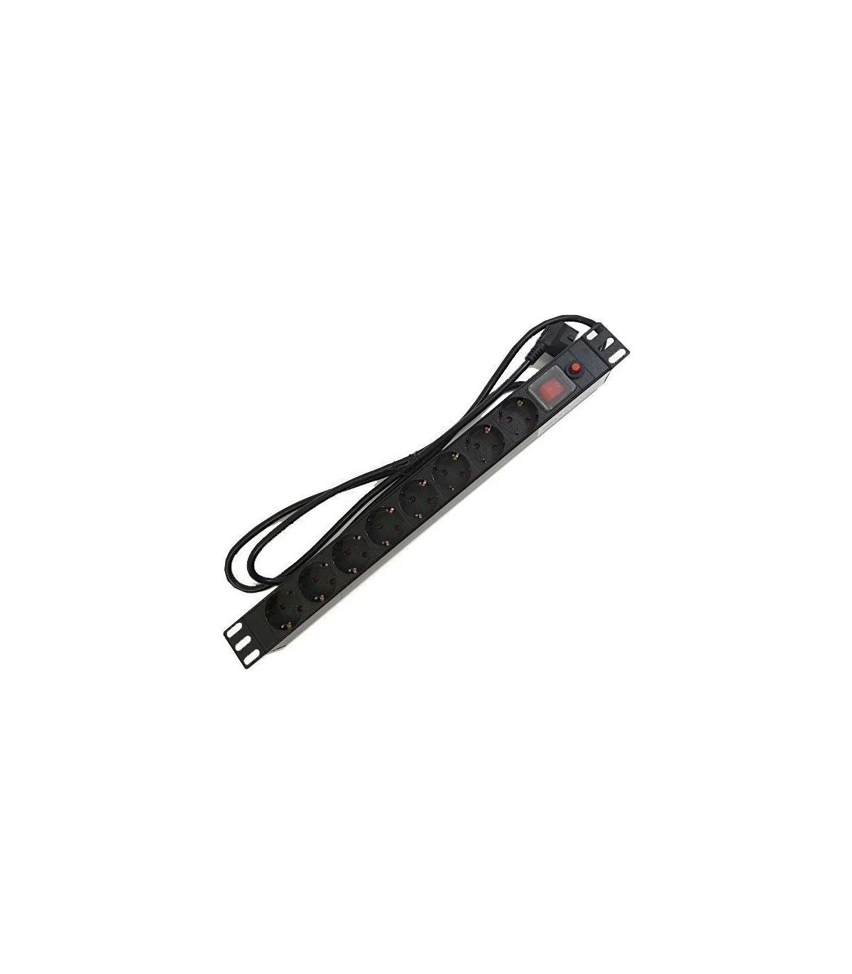 Regleta 19" 1U 8 Schuko Con Interruptor PVC