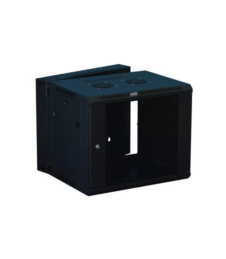 Rack mural 19" 12U 2C F550. Puerta Cristal