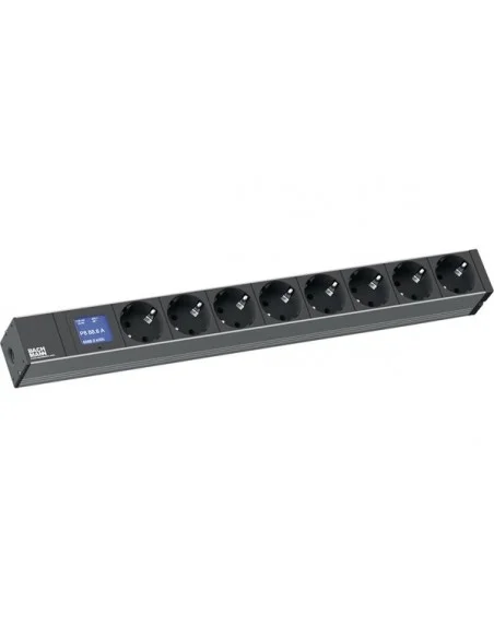Regleta 19" BACHMANN 8 Schuko. Monitorizable a nivel local.