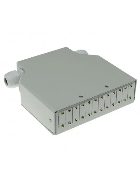 Caja fibra óptica carril DIN, 12 puertos