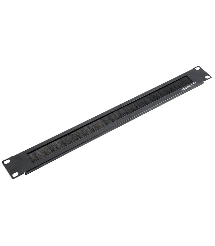Panel 1U Guía cable Cepillo Cerrado 19"