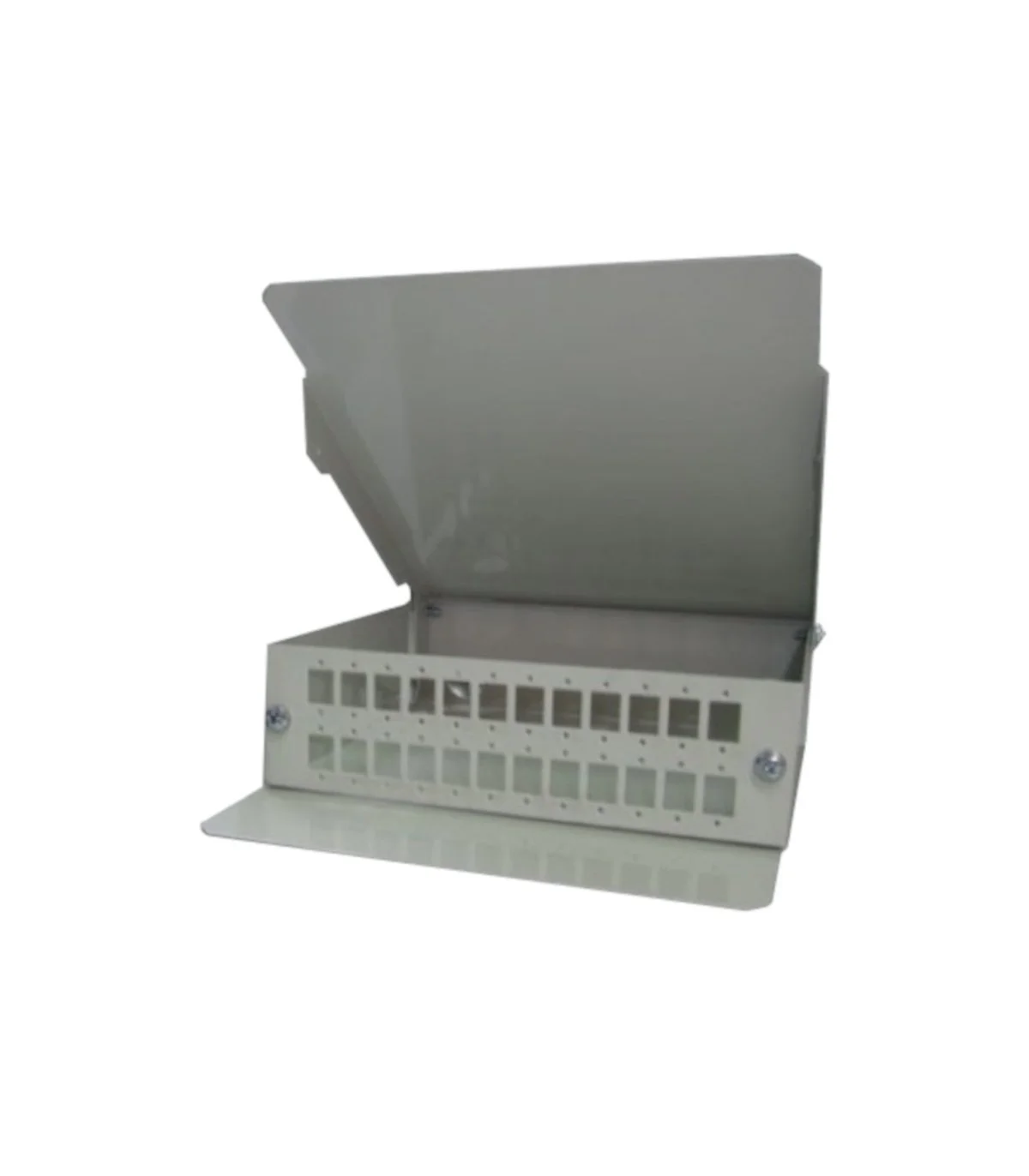 Caja fibra óptica metálica 24 conectores SC Simplex
