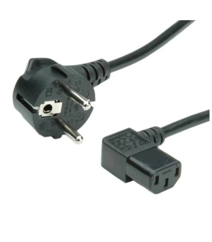 Cable Alimentación 3mts Schuko-IEC C13 Acodados ambos.