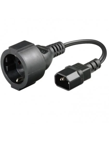 Cable IEC C14 Macho a Schuko Hembra 23 cm.