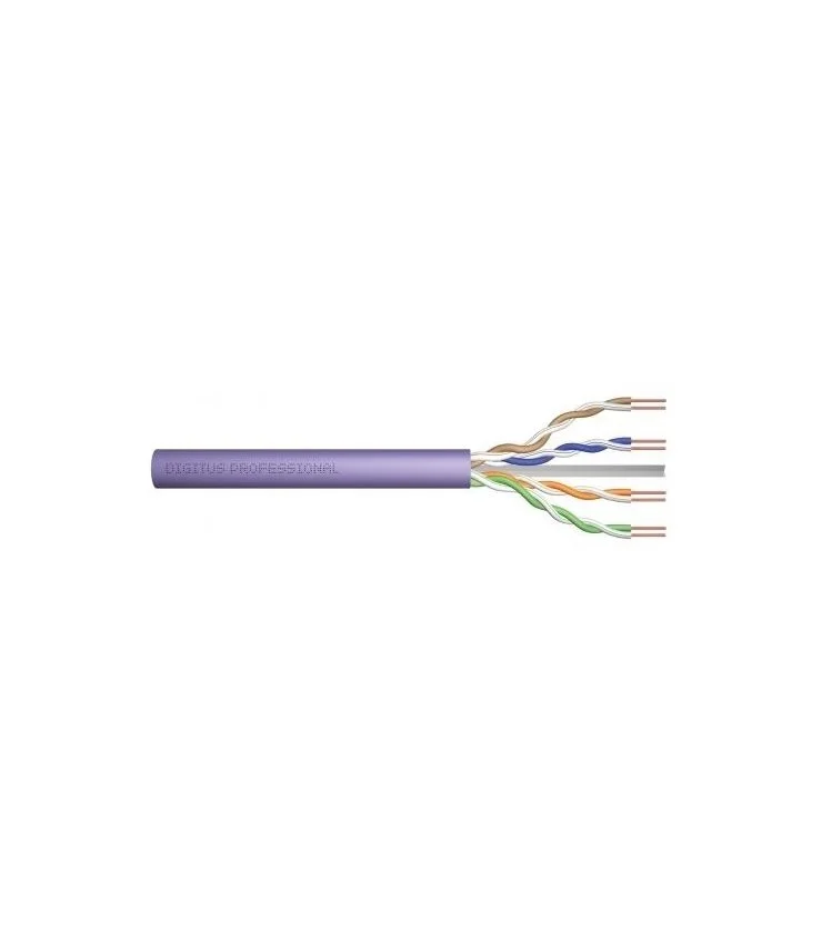 Cable CAT6 UTP 305m LSZH RIGIDO COBRE 100% Color violeta. 250 MHz, AWG 23/1 Dca