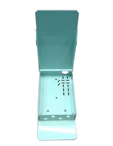 Caja fibra óptica metálica 6 conectores ST.