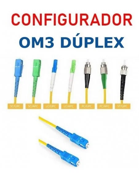 Configurador Latiguillo Fibra óptica OM3 Dúplex 1 metro