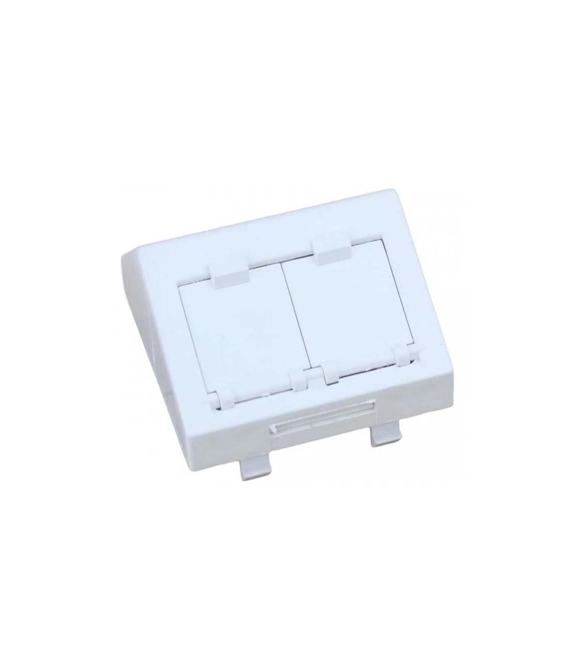 Placa 45x45 2 ventanas KEYSTONE blanca