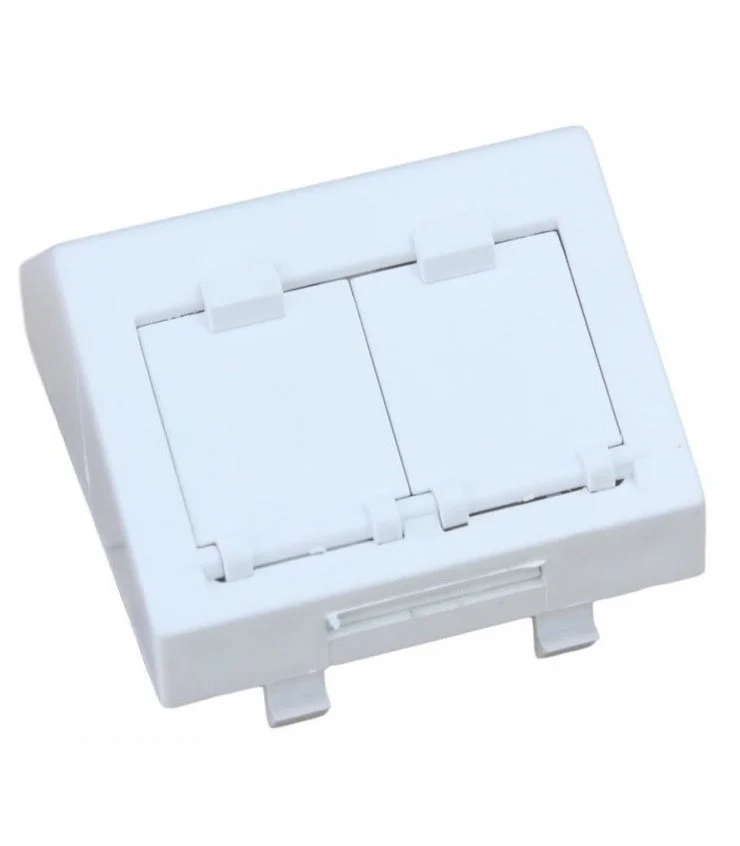 Placa 45x45 2 ventanas KEYSTONE blanca