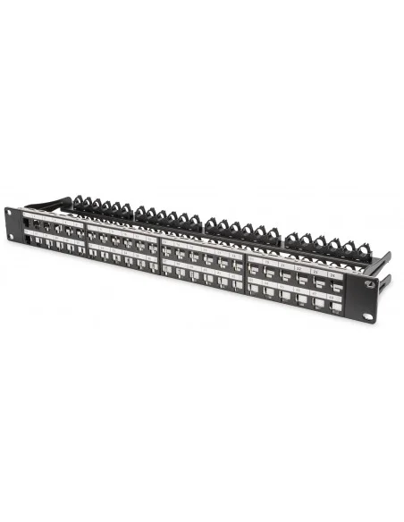 Patchpanel 19" 1U 48 Huecos KEYSTONE Apantallado con Bandeja