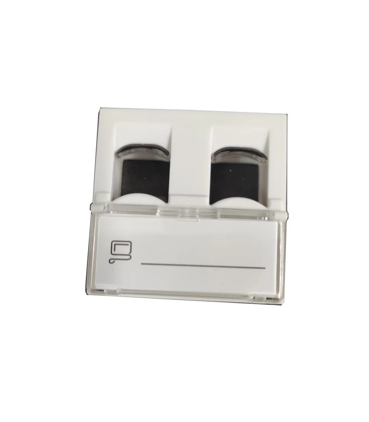 Placa 45x45 2 ventanas KEYSTONE blanca