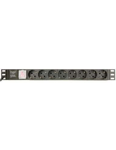 Regleta 19" 1U Aluminio 8 Schuko C/Int  y cable C14