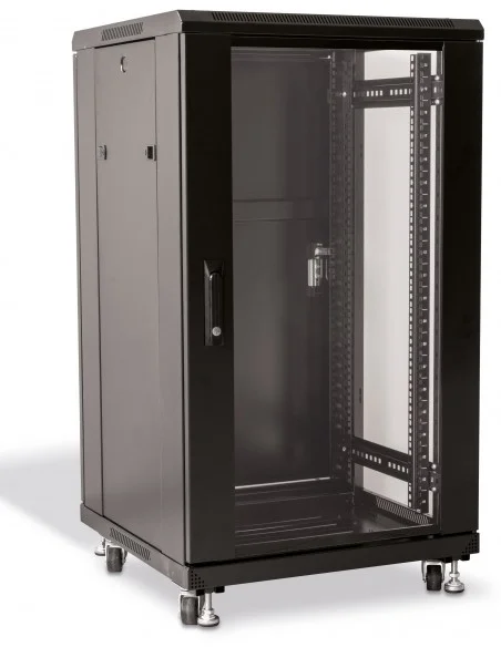Rack KLIVES 19" 15U 600X600 Pta. Cristal y Puerta trasera ciega
