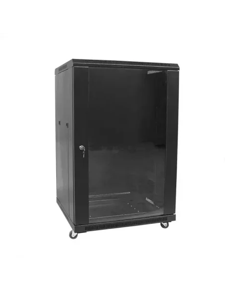 Rack KLIVES 19" 15U 600X800 Pta. Cristal y Puerta trasera perforada
