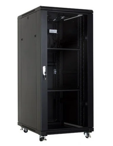 Rack 19" 27U 600X600 Pta. Cristal y Trasera Ciega