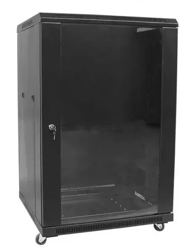 Rack 19" 15U 600x800 Pta Cristal. Puerta trasera ciega