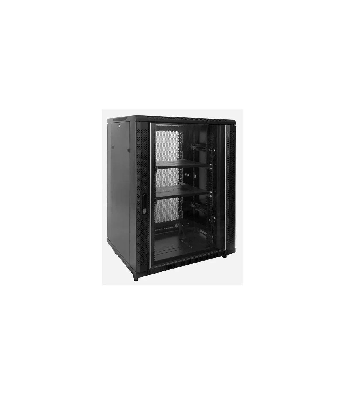 Rack 19" 22U 600x800 Puerta de cristal