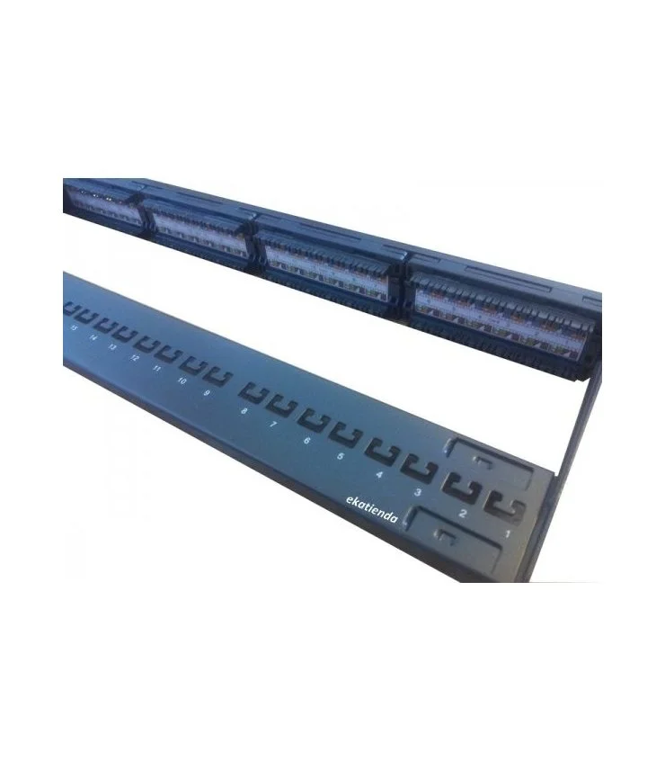 PATCHPANEL 19" 1U MMC 24 puertos UTP CAT6 con guiacables posterior