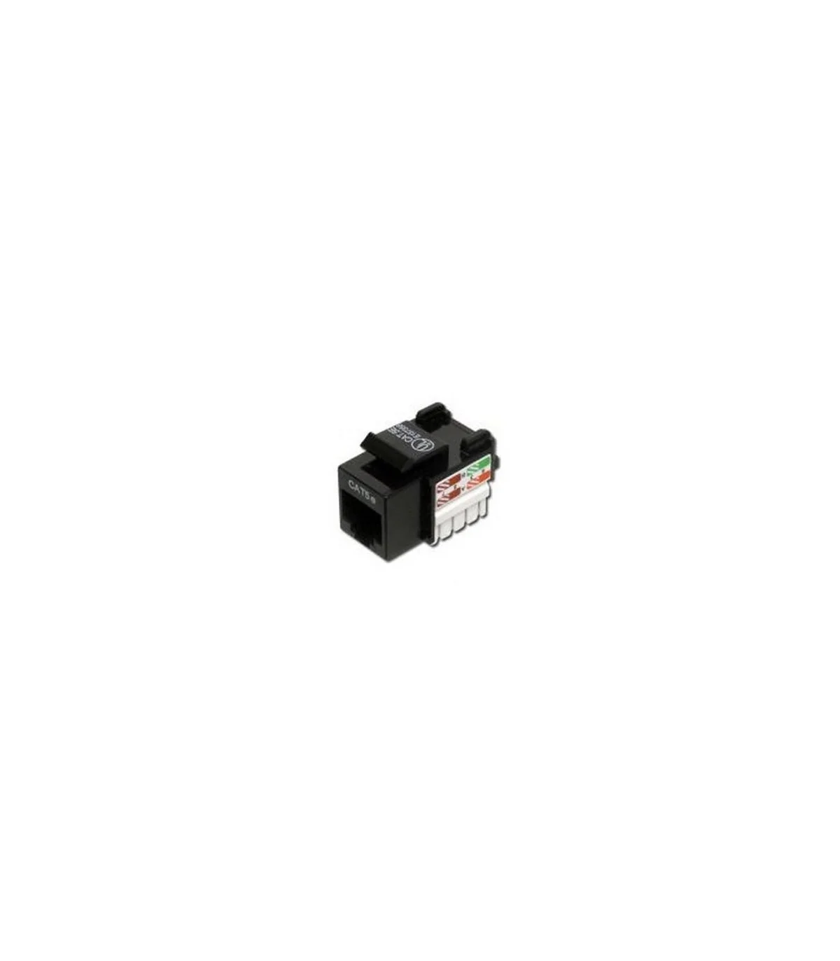 Conector RJ45 Cat5e UTP 90º Hembra Negro