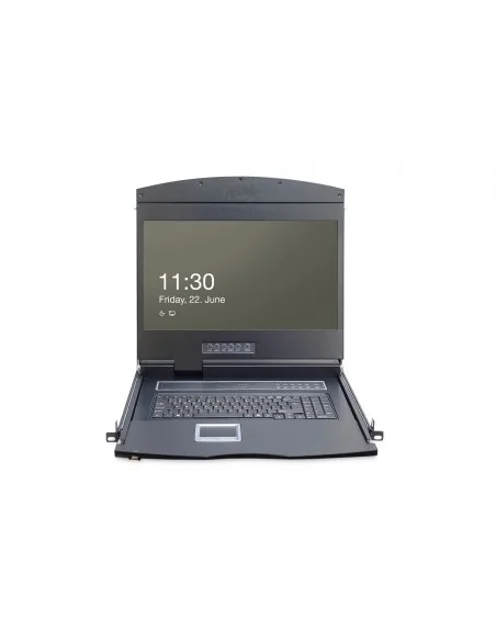 CONSOLA 19" CON 8 PUERTOS + TECLADO ESPAÑOL  Y TOUCHPAD