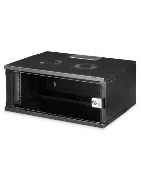 Rack Mural 19" 4U F400mm. Puerta Cristal. 19"