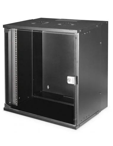 Rack Mural 19" 12U F400mm. Puerta Cristal