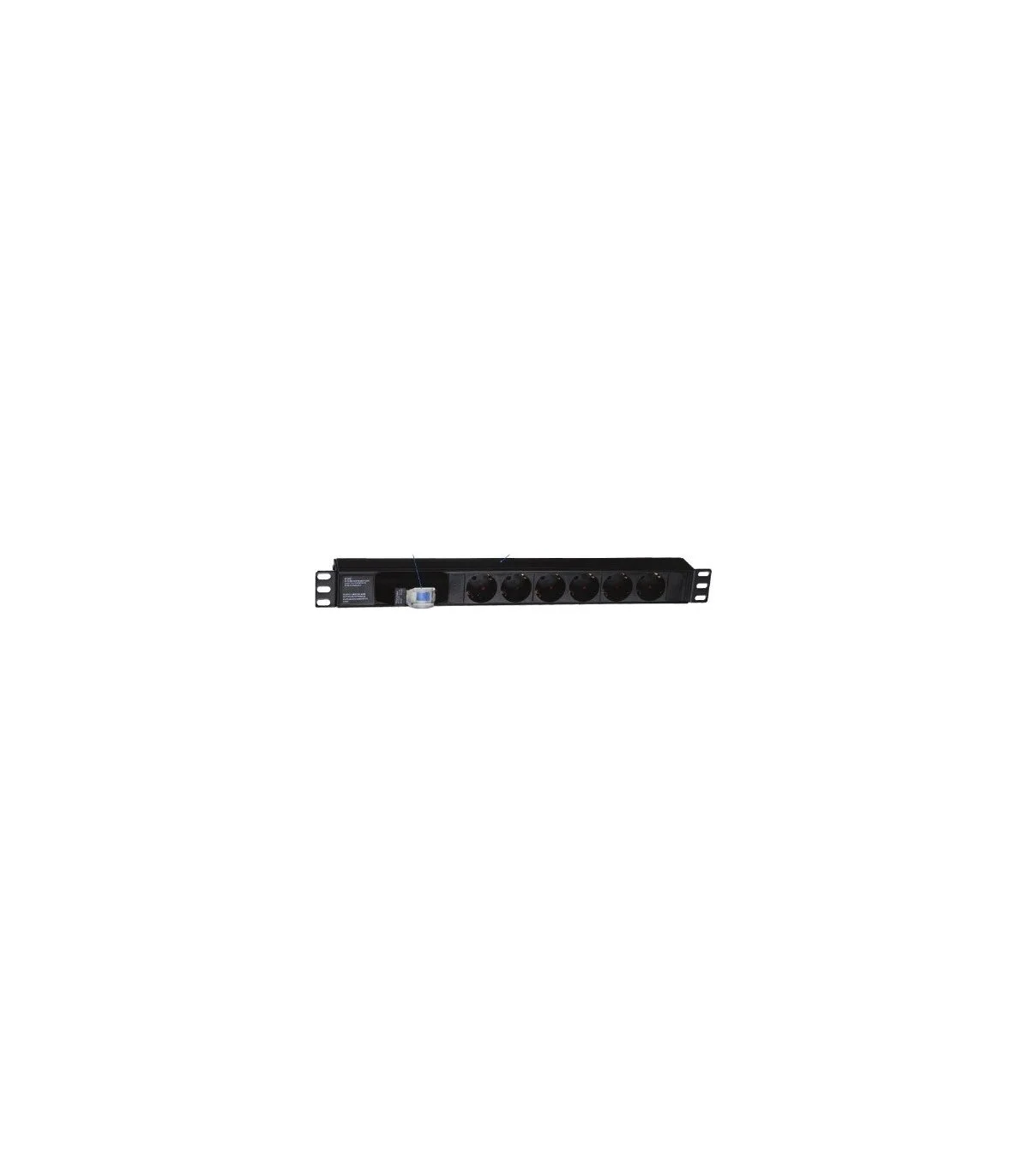 Regleta 19" 1U 6 Schuko Con Magnetotérmico PVC
